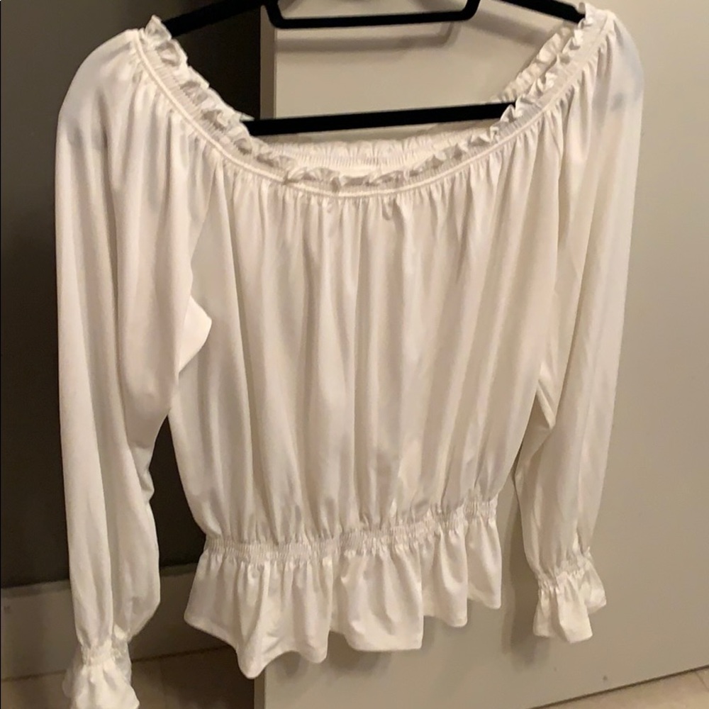White Off The Shoulder Blouse